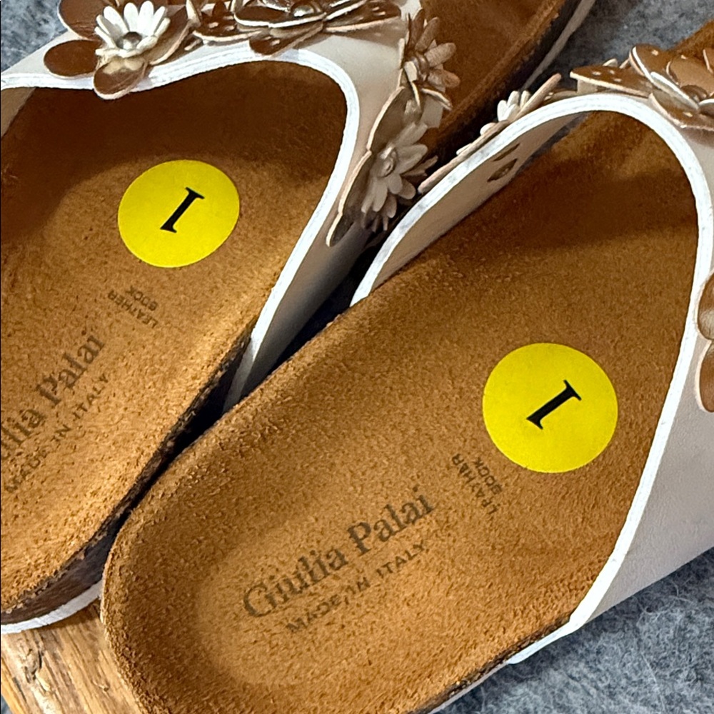Giulia Palau White Floral Sandals - Picture 3 of 9
